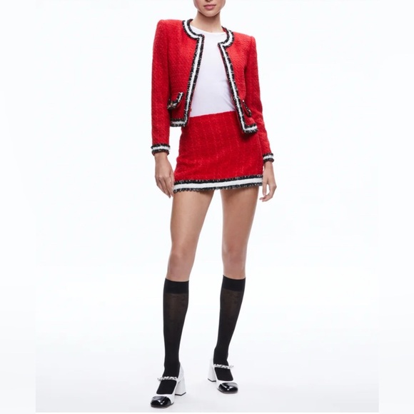 ‼️ALICE+OLIVIA Holiday Tweed Suit - Picture 1 of 14